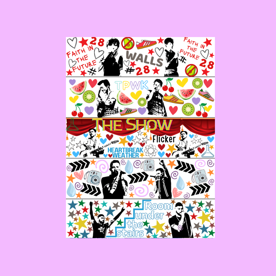 1D inspired mixed tube tape sheet